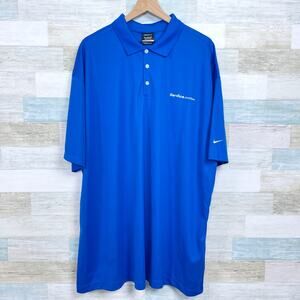 Safelite AutoGlass Nike Dri Fit Polo Shirt Blue Employee Work Uniform Mens 4XL
